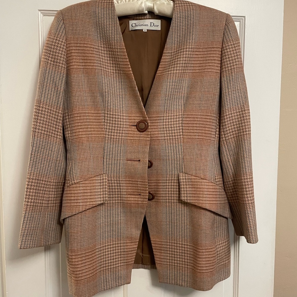 Christian Dior Plaid vintage blazer
